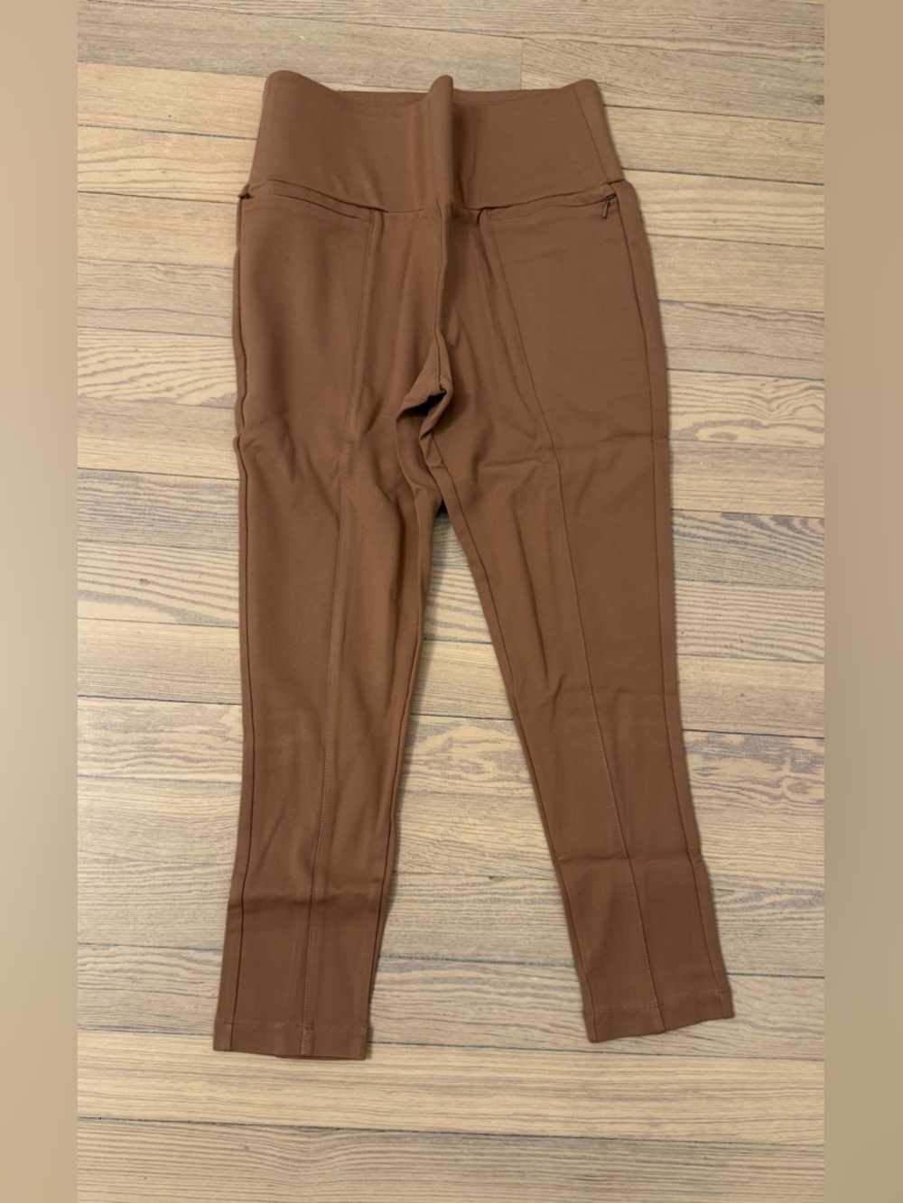 BETABRAND Women’s Light Brown Skinny Power Down DPYP™ Dress Pant Yoga Pants NEW